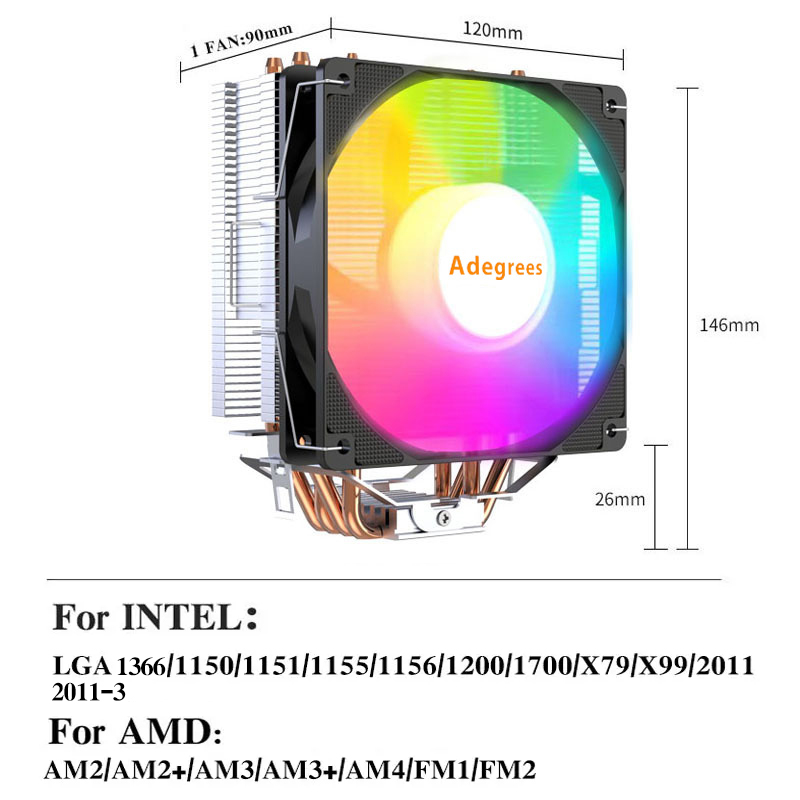 X99 Tower CPU Cooler 4 Heatpip - огляд і ціна Air Cooler Cpu