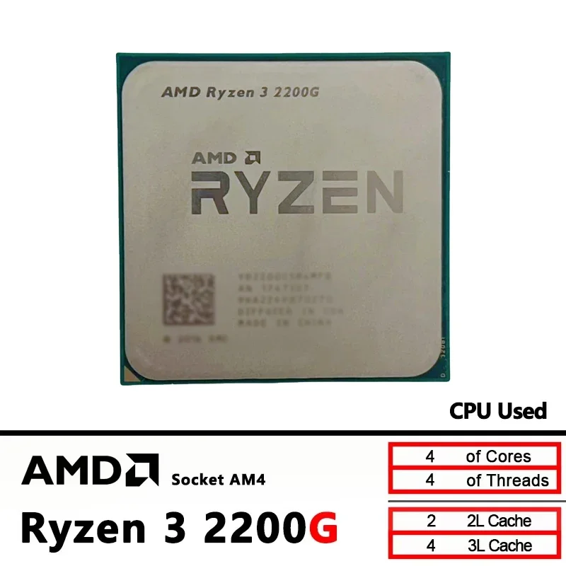 AMD Ryzen 3 2200G Used R3 2200 - огляд і ціна Cpu Cooler