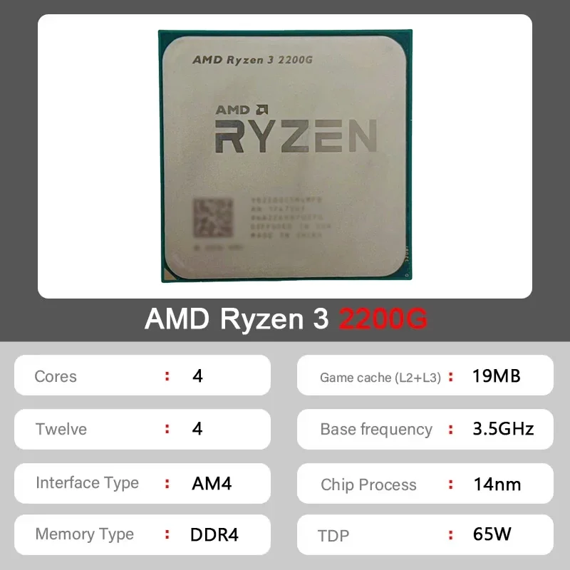 AMD Ryzen 3 2200G Used R3 2200 - огляд і ціна Cpu Cooler